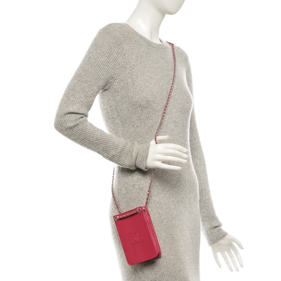 CHANEL Pink Patent Cell Phone Crossbody Bag - Picture 8 of 8